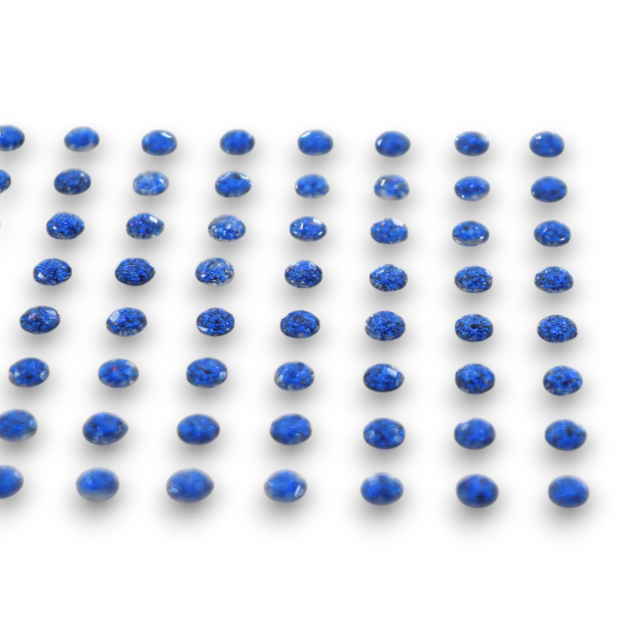 Mini Royal Blue Glitter Gems - 4mm